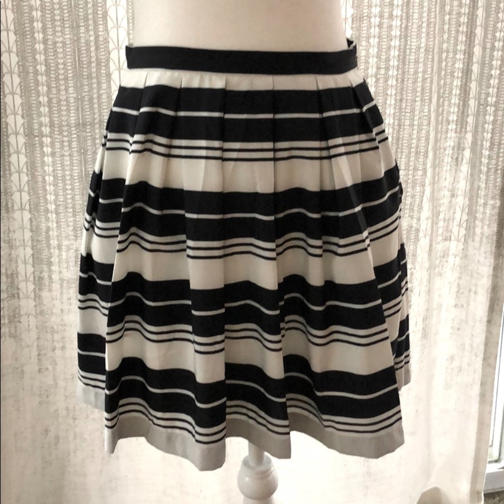 Jack Navy & White striped bell skirt